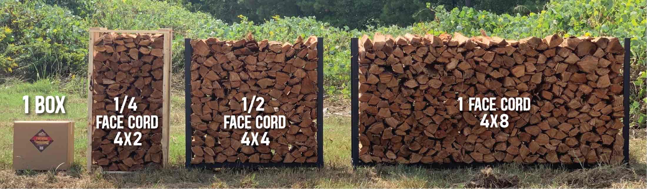 firewood face cord size